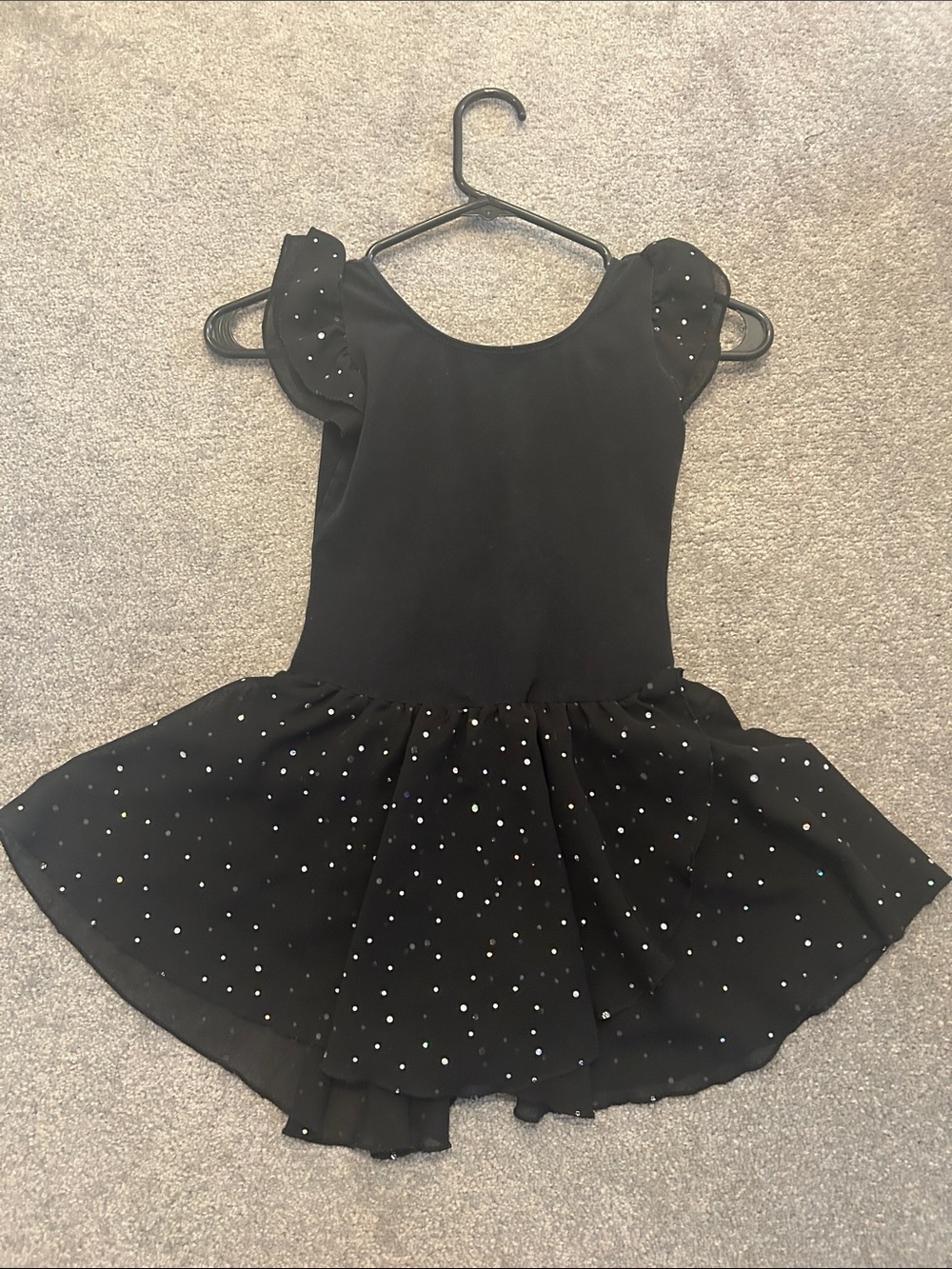 Girls' Black Sparkle Dance Tutu Dress